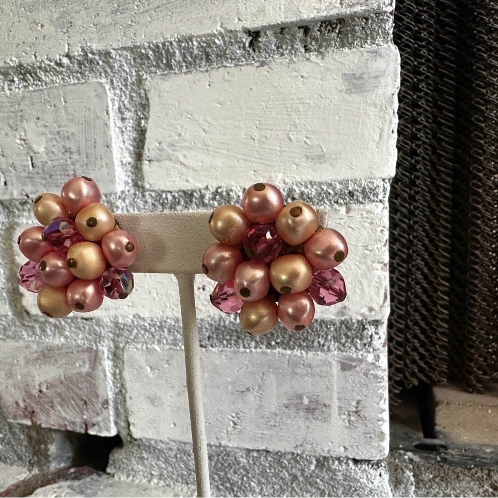 Vintage 1950s punk clip on earrings